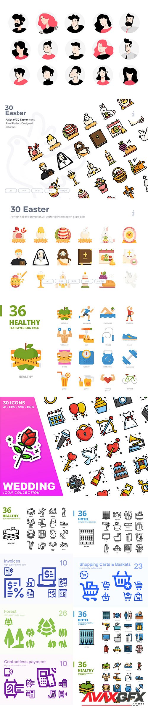 Mix collection of vector icons vol 7