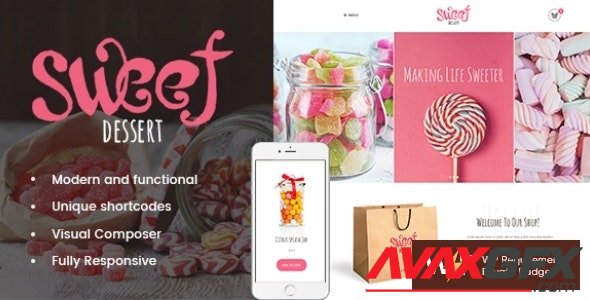 ThemeForest - Sweet Dessert v1.1.4 - Candy Shop & Cafe WordPress Theme - 19888037