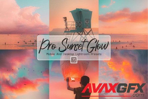 10 Pro Sunset Glow Desktop And Mobile Lightroom Presets - 1244624