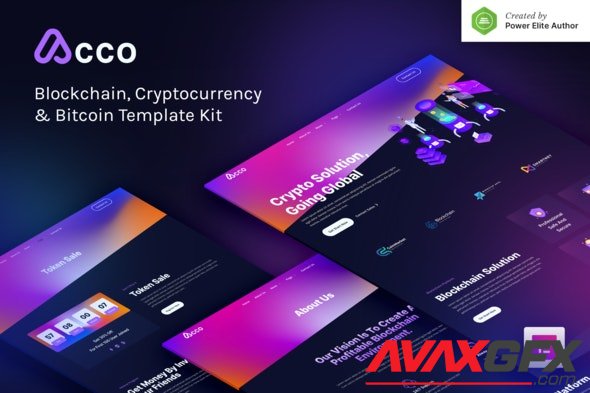 ThemeForest - Acco v1.0.0 - Blockchain Cryptocurrency & Bitcoin Elementor Template Kit - 31000559