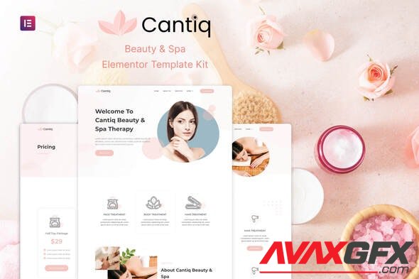ThemeForest - Cantiq v1.0.0 - Beauty Spa Salon Therapy Elementor Template Kit - 30821361