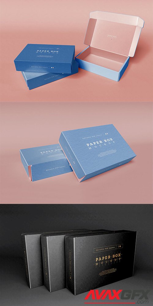 Paper Boxes Packaging Mockup