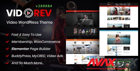ThemeForest - VidoRev v2.9.9.9.8.4 - Video WordPress Theme - 21798615 - NULLED