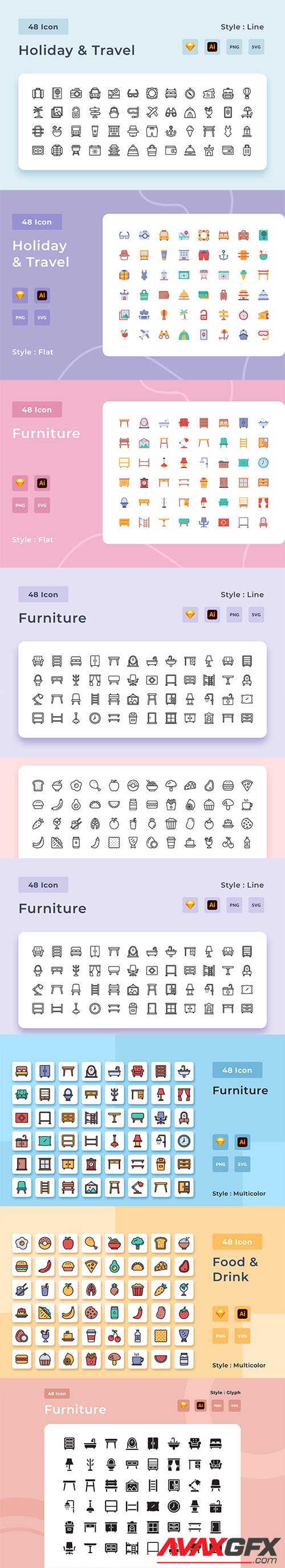 Mix collection of vector icons vol 10