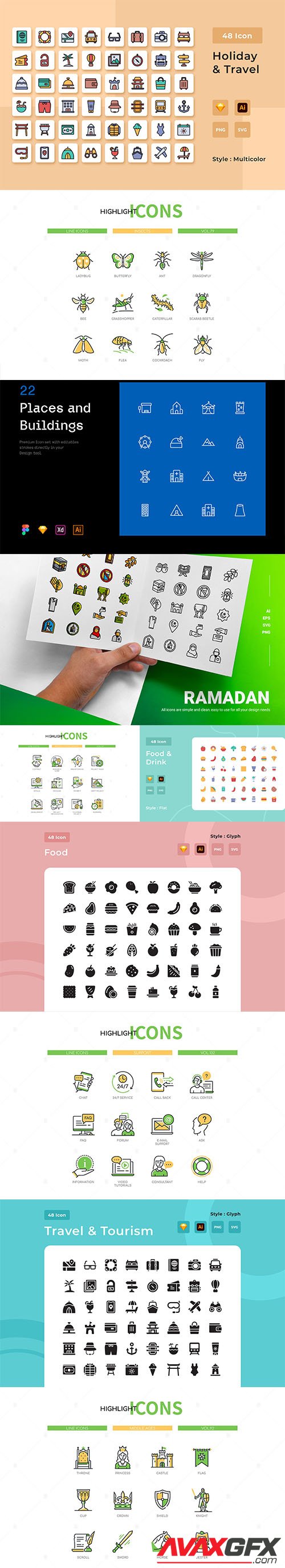Mix collection of vector icons vol 11
