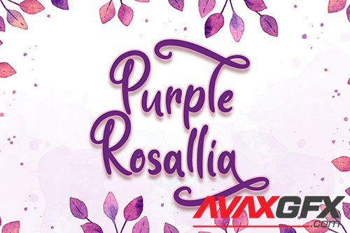 Purple Rosallia - Wedding Font