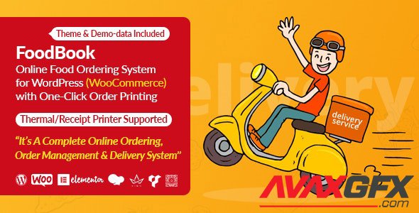 CodeCanyon - FoodBook v3.5.0 - Online Food Ordering & Delivery System for WordPress with One-Click Order Printing - 27669182 - NULLED
