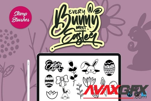 Bunny Easter | Stamp brush