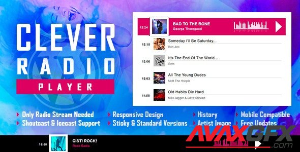 CodeCanyon - CLEVER - HTML5 Radio Player With History - Shoutcast and Icecast - WordPress Plugin v2.2 - 23950259