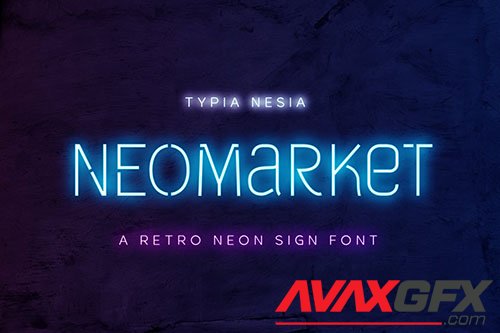 Neomarket - Retro Neon Sign Font