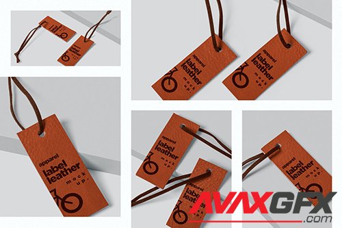 Leather Label with String Mockups