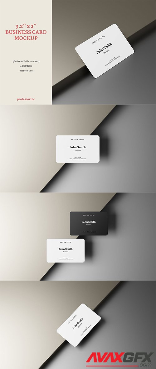 3.2x2 Business Card Mockup