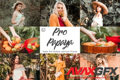 14 Pro Papaya Desktop And Mobile Lightroom Preset