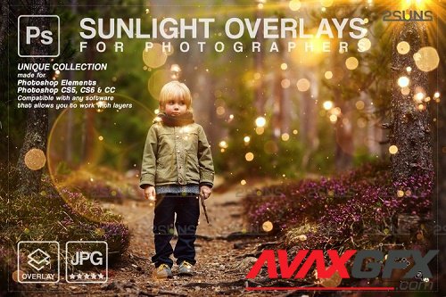 Sunlight Photo Overlays, Sunlight Overlays, Sun Flares V2 - 1254136