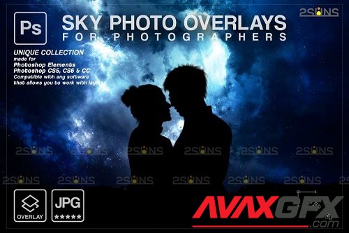 Night Sky Overlays, Pastel sky, sky overlay textures V6 - 1254130