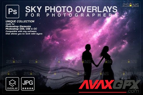 Night Sky Overlays, Pastel sky, sky overlay textures V7 - 1254131