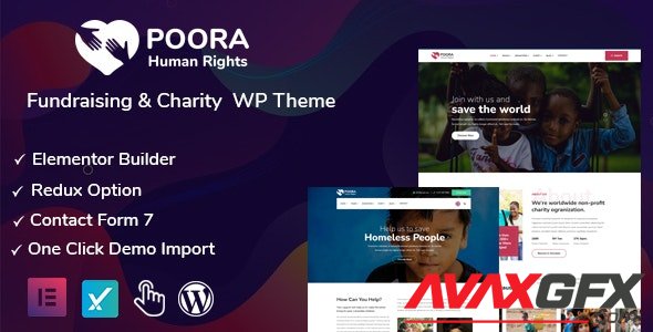 ThemeForest - Poora v1.0 - Fundraising & Charity WordPress Theme (Update: 8 March 21) - 29954494