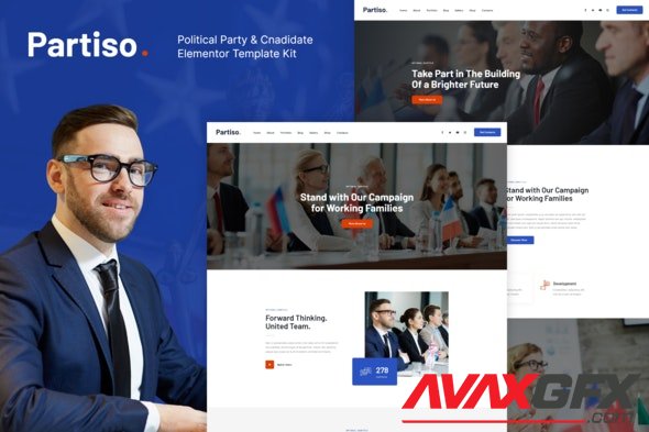 ThemeForest - Partiso v1.0.0 - Political Party & Candidate Elementor Template Kit - 31003647