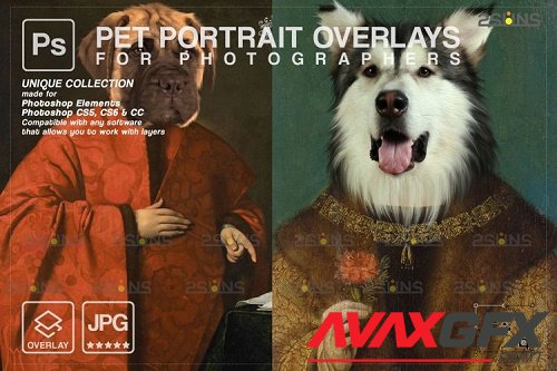 Royal Pet Portrait templates vol.19, Pet Painting - 1213589
