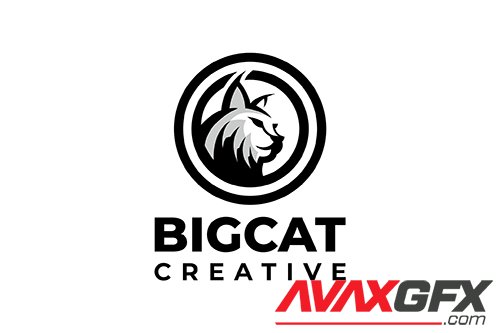 Big Cat Circle Creative Logo Template
