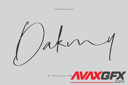 Dakmy Signature Brush Font