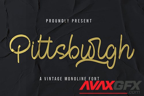 Pittsburgh - Vintage Monoline Font