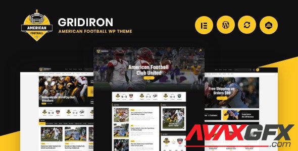 ThemeForest - Gridiron v1.0.3 - American Football & NFL Superbowl Team WordPress Theme (Update: 12 March 21) - 24840047
