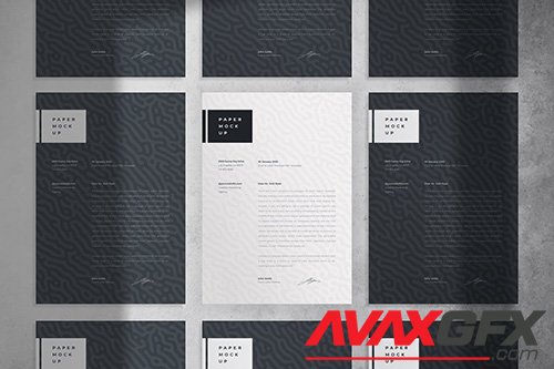 Flyer and Letter A4 Paper Mockup PSD Template
