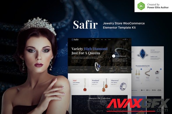 ThemeForest - Safir v1.0.0 - Jewelry Store WooCommerce Elementor Template Kit - 31098596