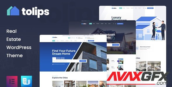 ThemeForest - Tolips v1.2.1 - Real Estate WordPress Theme - 30297581