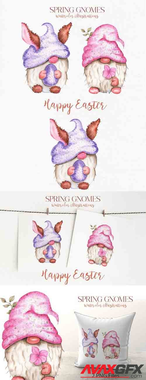 Spring Gnomes Watercolor Files - 1240791