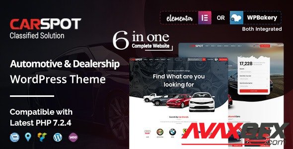 ThemeForest - CarSpot v2.3.0 - Dealership Wordpress Classified Theme - 20195539 - NULLED