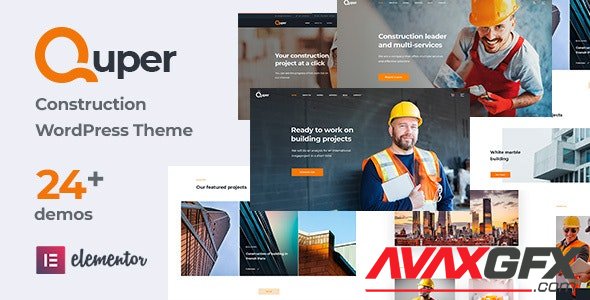 ThemeForest - Quper v1.6 - Construction and Architecture WordPress Theme (Update: 12 March 21) - 29101039