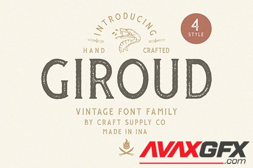 Giroud Vintage Font Family