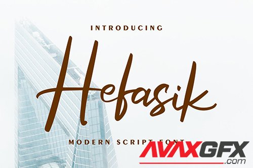 Hefasik | Modern Script Font