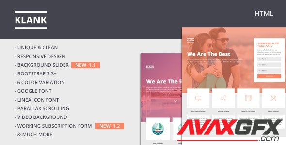 ThemeForest - Klank v1.2 - Multipurpose Landing Page With Bootstrap - 10922812