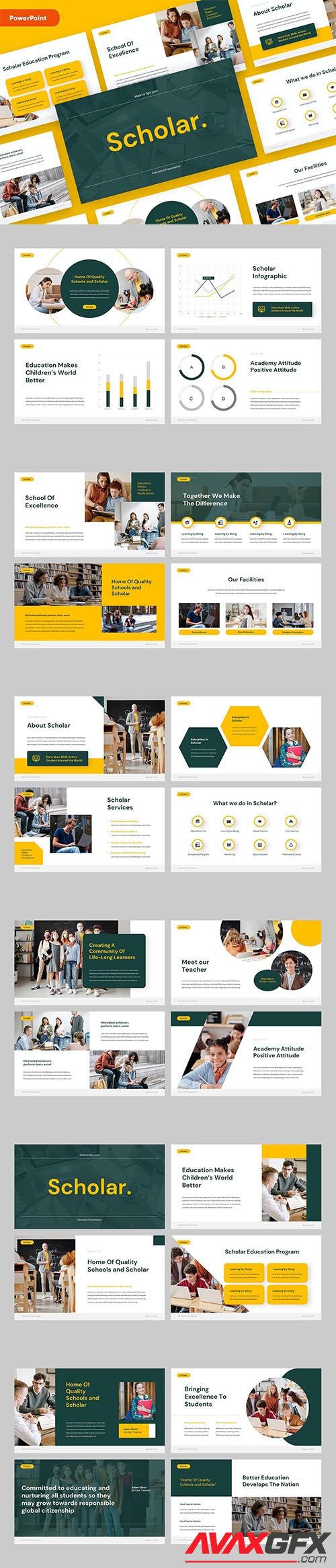 SCHOLAR - Education PowerPoint, Keynote and Google Slides Template