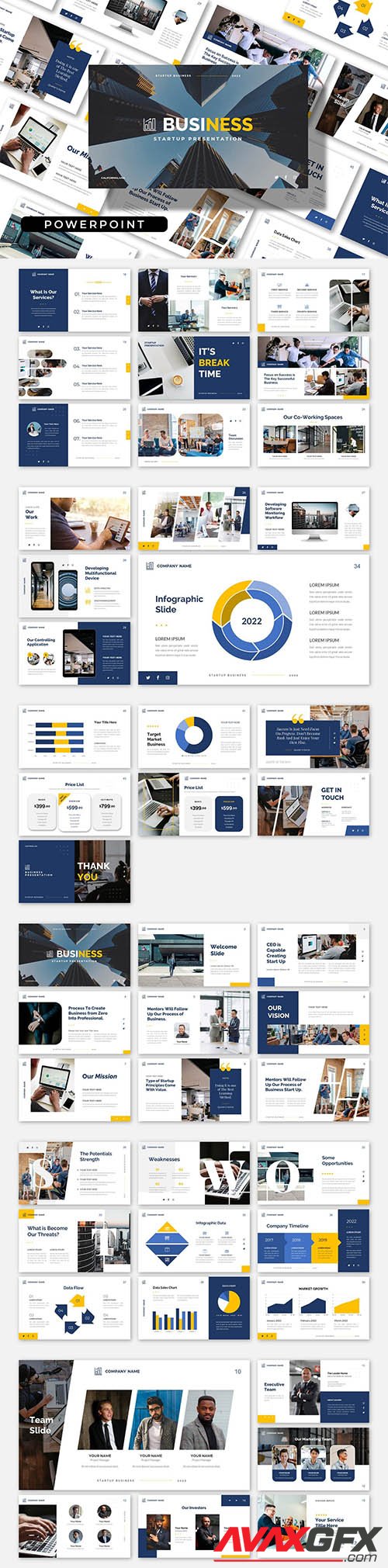 BUSINESS - Start Up Clean PowerPoint, Keynote and Google Slides Template