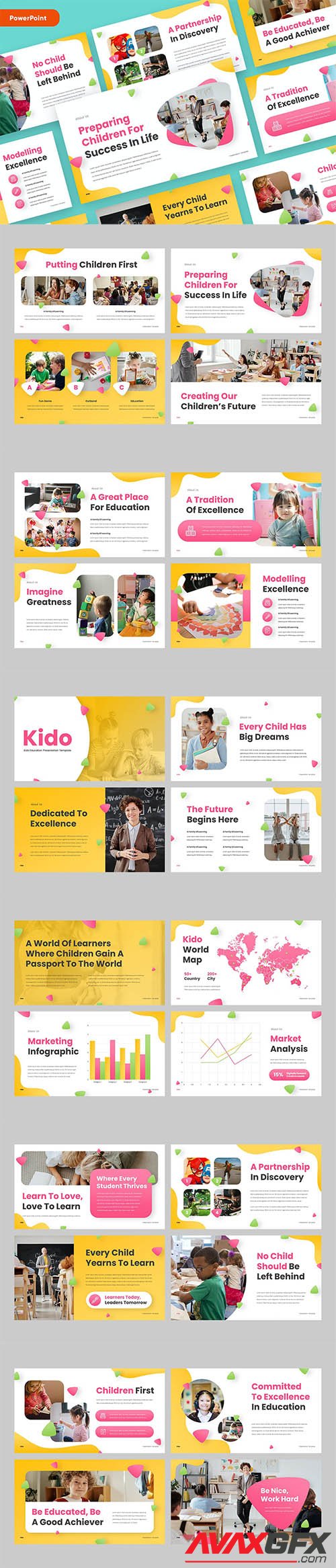 KIDO - Education Kids PowerPoint, Keynote and Google Slides Template