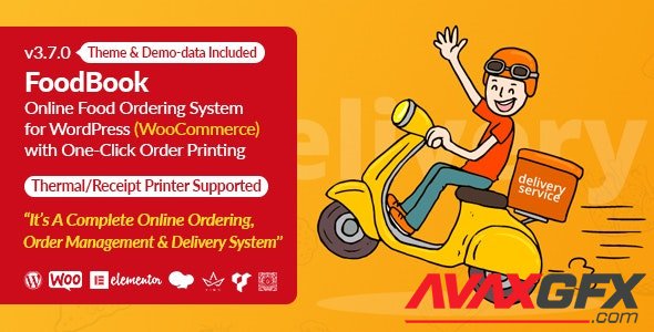 CodeCanyon - FoodBook v3.7.0 - Online Food Ordering & Delivery System for WordPress with One-Click Order Printing - 27669182 - NULLED