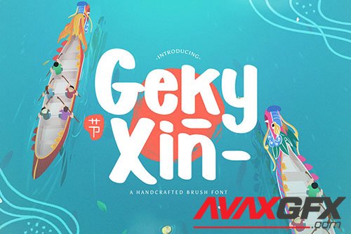 Geky Xin - Playful Display Font