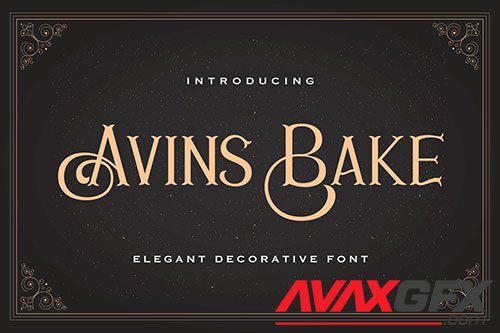 Avins Bake - Decorative Serif Font