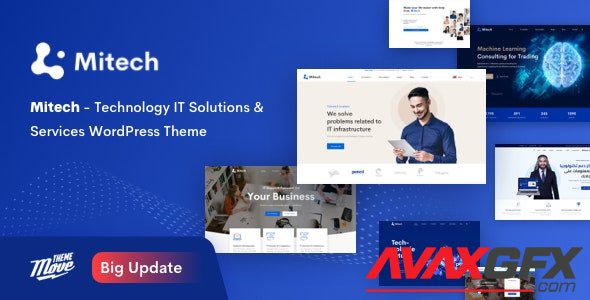 ThemeForest - Mitech v1.5.3 - Technology IT Solutions & Services WordPress Theme - 23629596 - NULLED