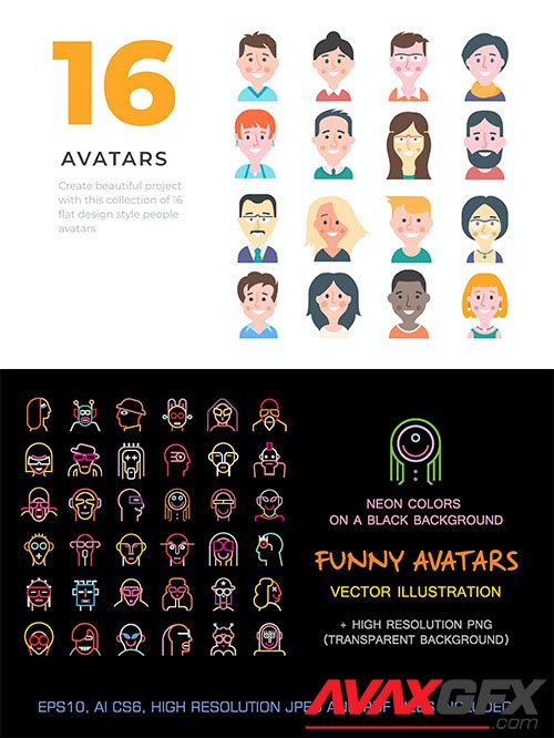 Funny Avatars Set