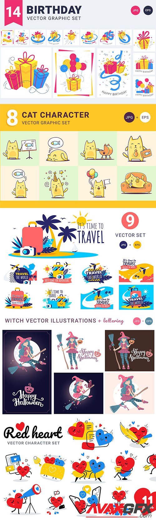 Holidays Vector Graphic Set