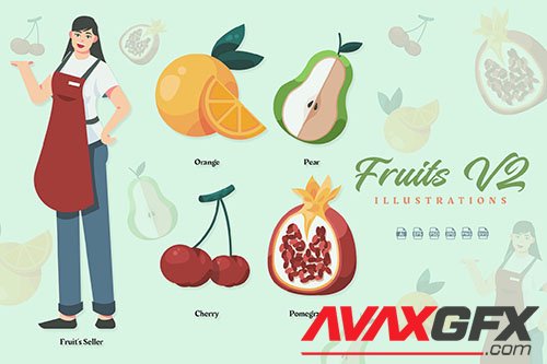 Fruits v2 illustrations