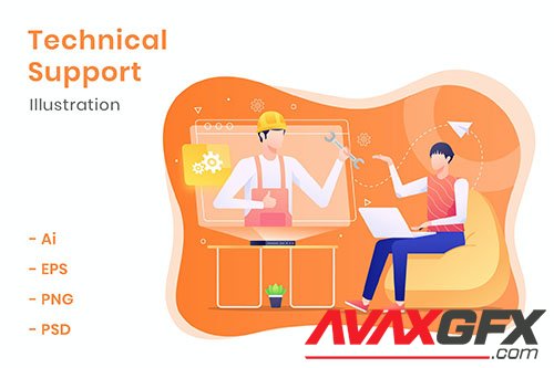 Technical support illustration