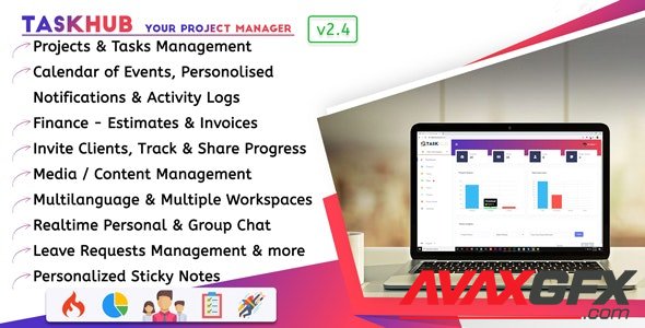 CodeCanyon - Taskhub v2.4 - Project Management, Finance, CRM Tool - 25685874