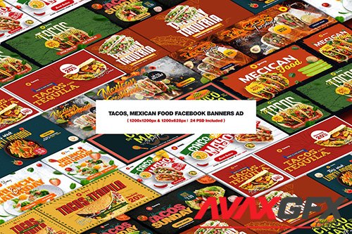 Tacos Facebook Banners Ad