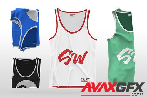 Folded Tank Top Mockup Collection